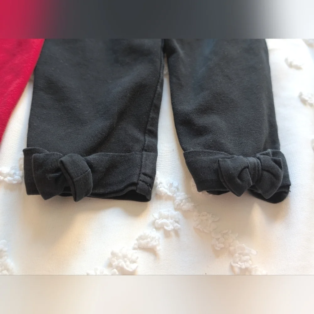 Ralph Lauren Leggings Red Black And White Set Size 18 months